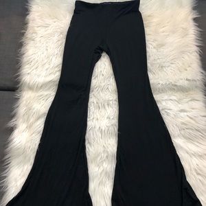 Black High Waisted Flare Pants